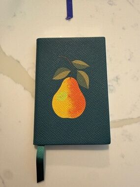 Smythson size Chelsea -  Hardcover Notebook with Pear Print